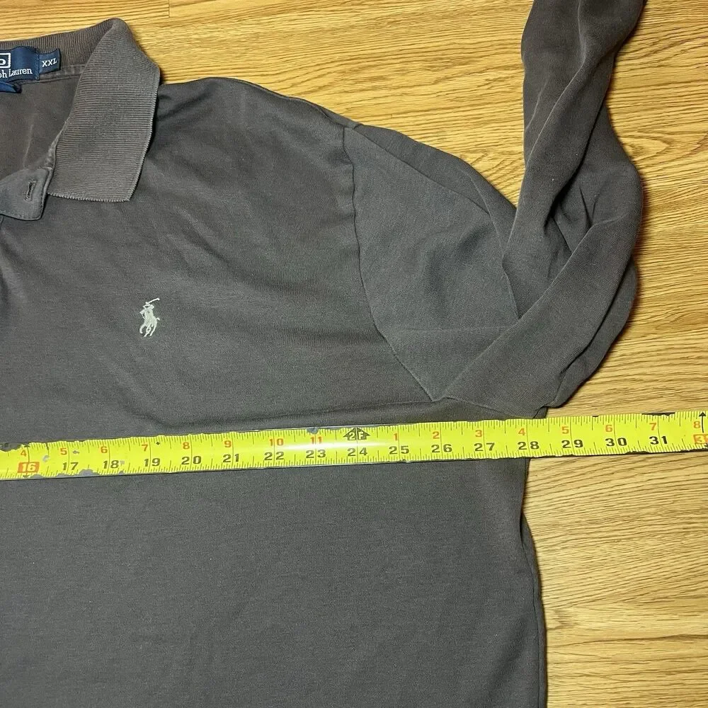 2 Polo Ralph Lauren Polo Shirt Long Sleeves Men’s Sz XXL Coal & Gray